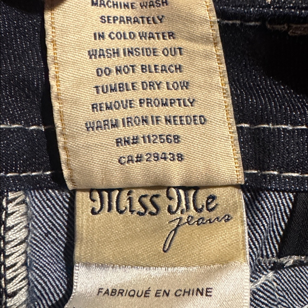 Miss Me-Dark Blue Boot Cut Jeans with Embellishments - Picture 7 of 7